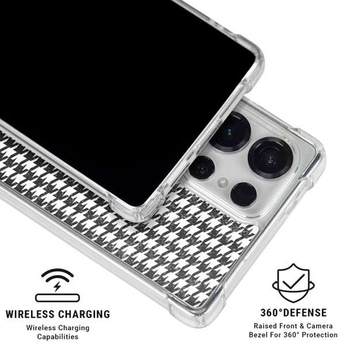 Houndstooth Black/White Galaxy S25 Ultra Clear Case